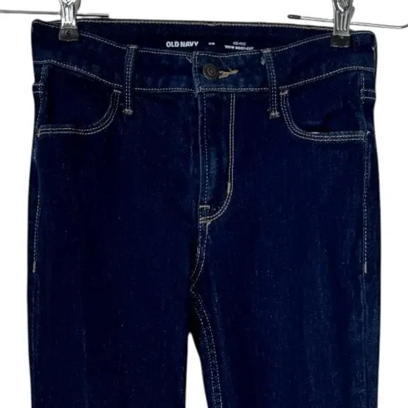 Bootcut Jeans Women  Old Navy 00 Dark Wash Stretch Denim Minimalist - Picture 3 of 10